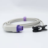 For Nihon Kohden Spo2 Sensor Adult Ear Clip 9.8 ft 14 Pin Connector - sinokmed