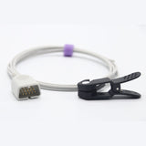 For Nihon Kohden Spo2 Sensor Lingual Sensor Vet Ear Tongue 3.2 ft 9 Pins Connector - sinokmed