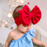 Breite Nylon-Stirnbänder mit Knoten, große Haarschleife, elastische Kopftücher, übergroße Haarbänder, große Haarschleifen, Haar-Accessoires für Babys, Mädchen, Säuglinge, Kleinkinder, Kinder 