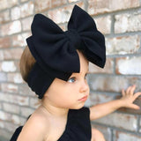 Breite Nylon-Stirnbänder mit Knoten, große Haarschleife, elastische Kopftücher, übergroße Haarbänder, große Haarschleifen, Haar-Accessoires für Babys, Mädchen, Säuglinge, Kleinkinder, Kinder 