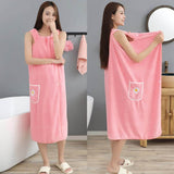 Women's Wearable Bath Towel, Women's Bath Towel, Women's Bath Towel Shower with Pocket Adjustable Bathrobe, Household Bathrobe
