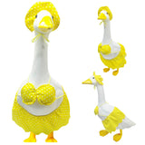Hawaiianische Veranda-Gans-Outfits, Yard-Gans-Kleidung, Hawaii-Kranz mit Strohhut-Brille, 4-teiliges/Set Sommer-Rasengans-Kostüm, für 23-Zoll-Statue, Terrassen-Gartendekoration 