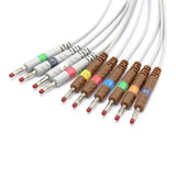 For  Kenz 10 Leads Wires AHA Banana Cardioline EKG Cable 16 male pin 4.0mm