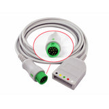 For Mindray 0010-30-42719 ECG Trunk Cable 5 Lead to 12Pin Connector AHA Latex - sinokmed